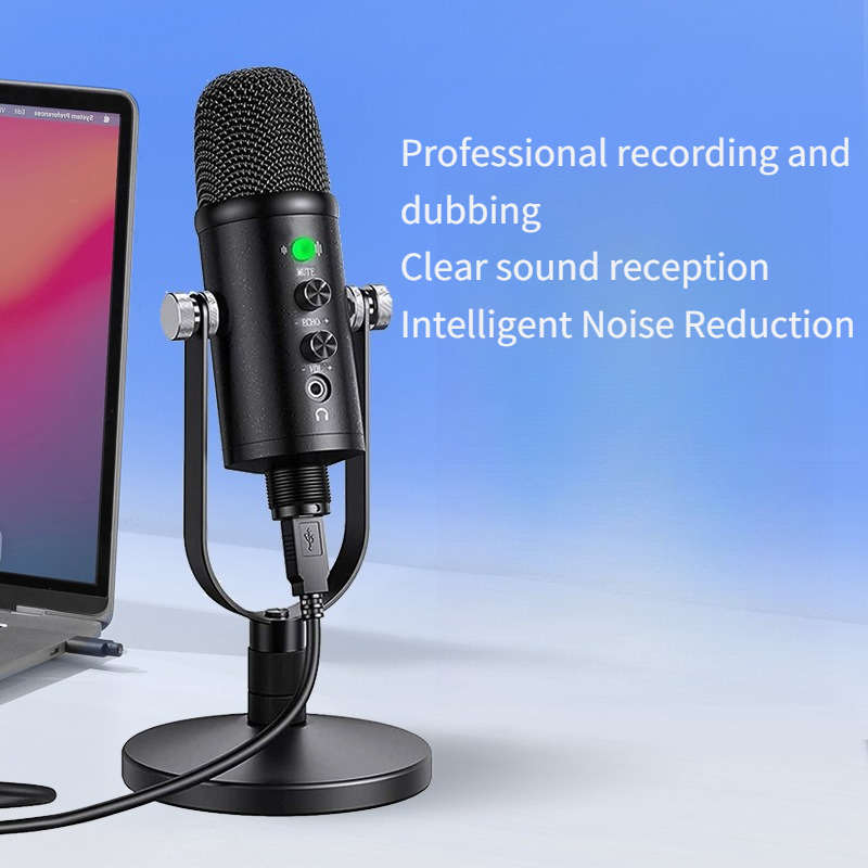 Streaming Mic Condenser - Zestaw mikrofonu studyjnego USB do podcastów