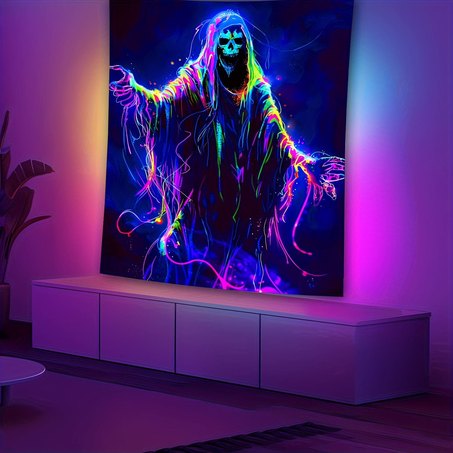 Esports Gaming Live - VIKAMA Halloween Cyberpunk Neonowa Gobelin z