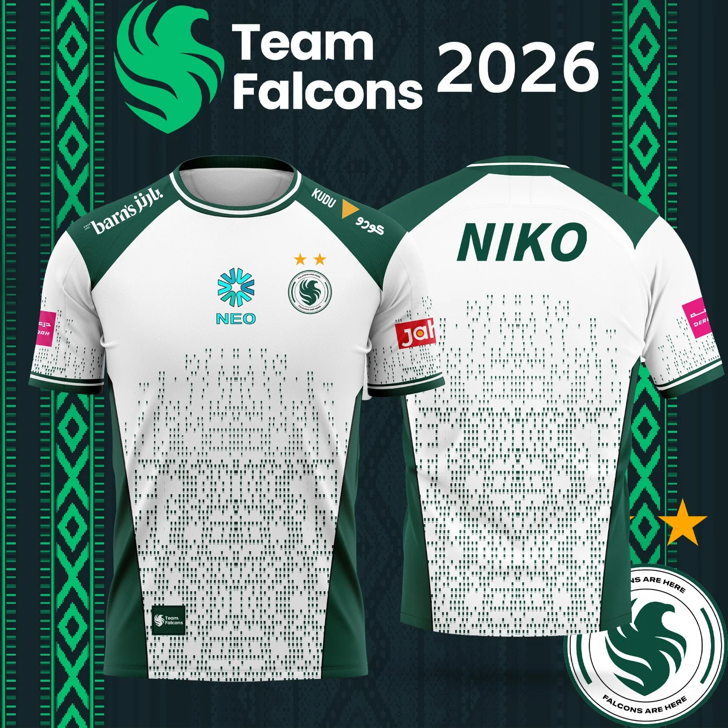 Esports Gaming Teams - Rodzinne Koszulki 2026 Team Falcons NIKO