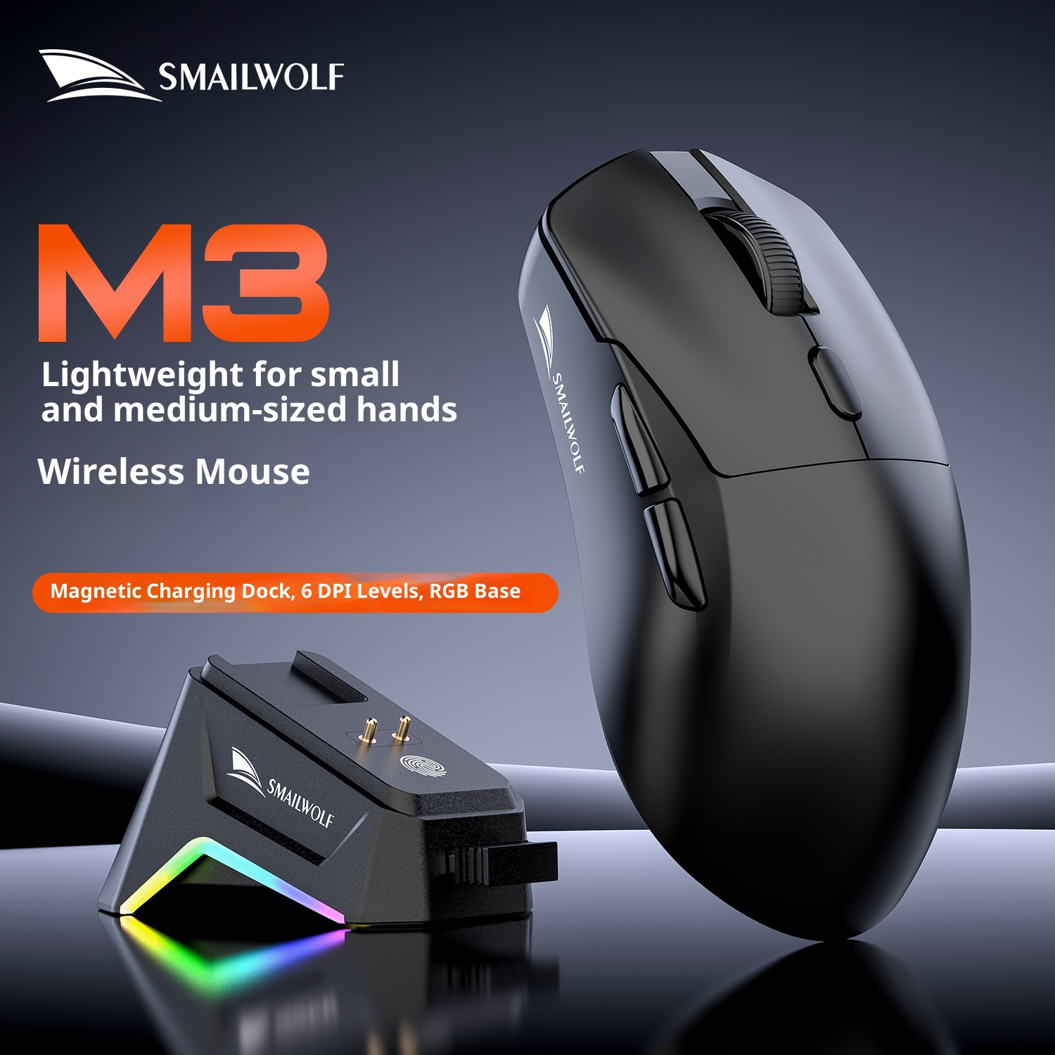 Esports Gaming Mouse Wireless - SMAILWOLF M3 PRO Bezprzewodowa mysz Bluetooth