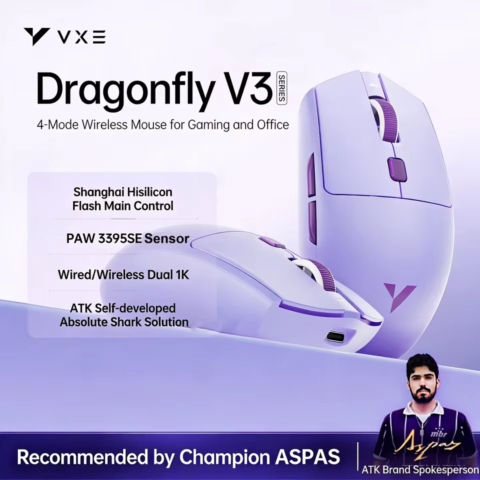 ATK VXE Dragonfly V3 PRO Bluet – Esports Gaming Mouse Wireless recenzja i cena