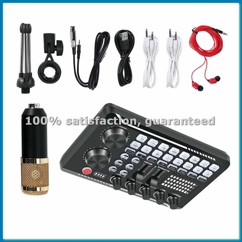 Zestaw karty dźwiękowej F998,  – Streaming Mic Condenser recenzja i cena